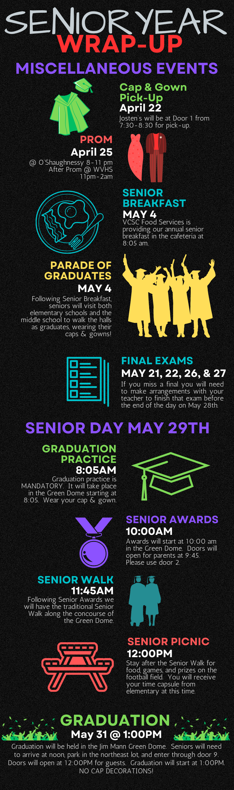 End of Year Senior Events