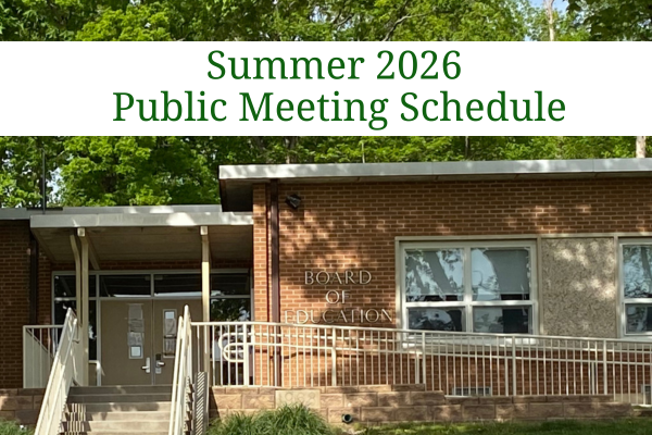 Summer 2026 Board of Education Meetings