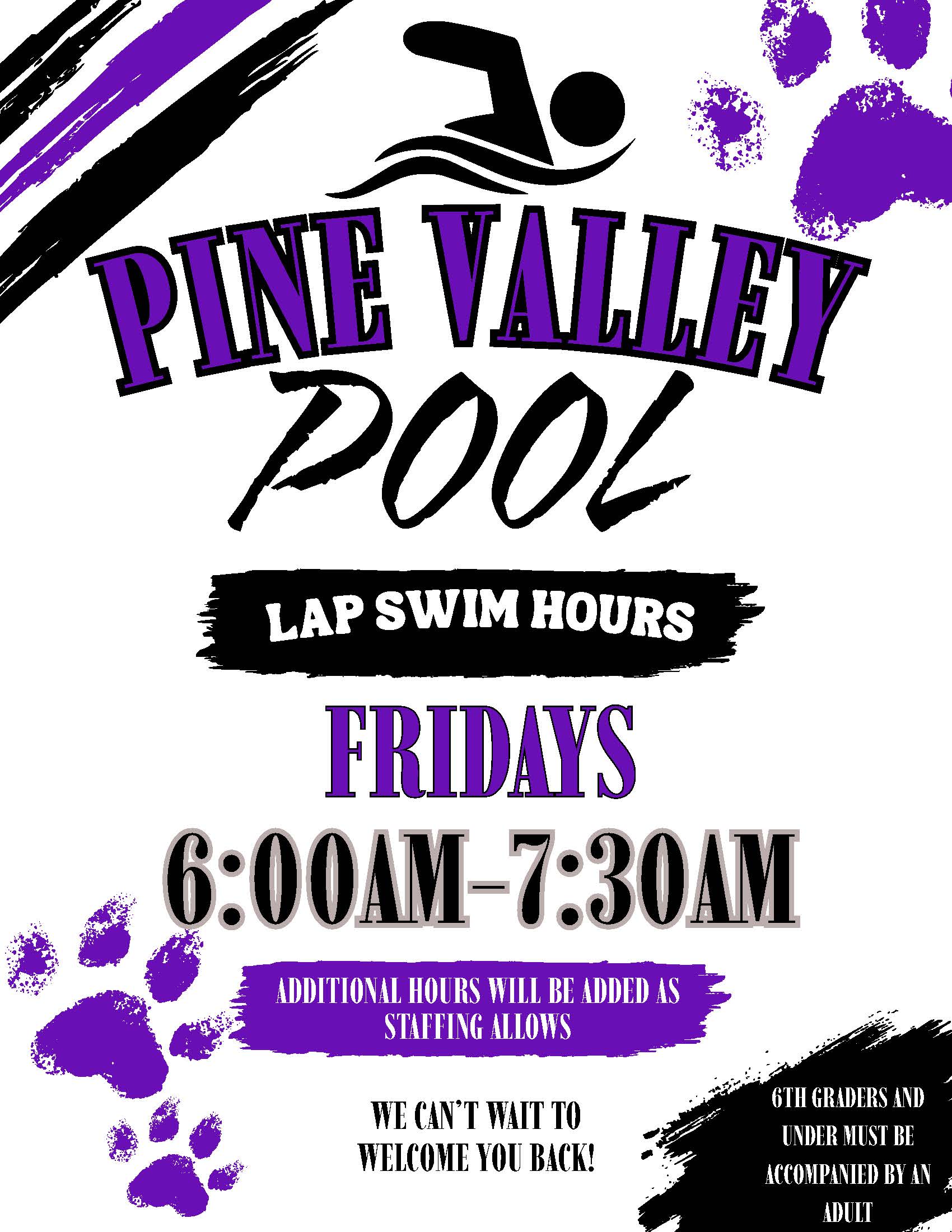 Lap swim at PVHS