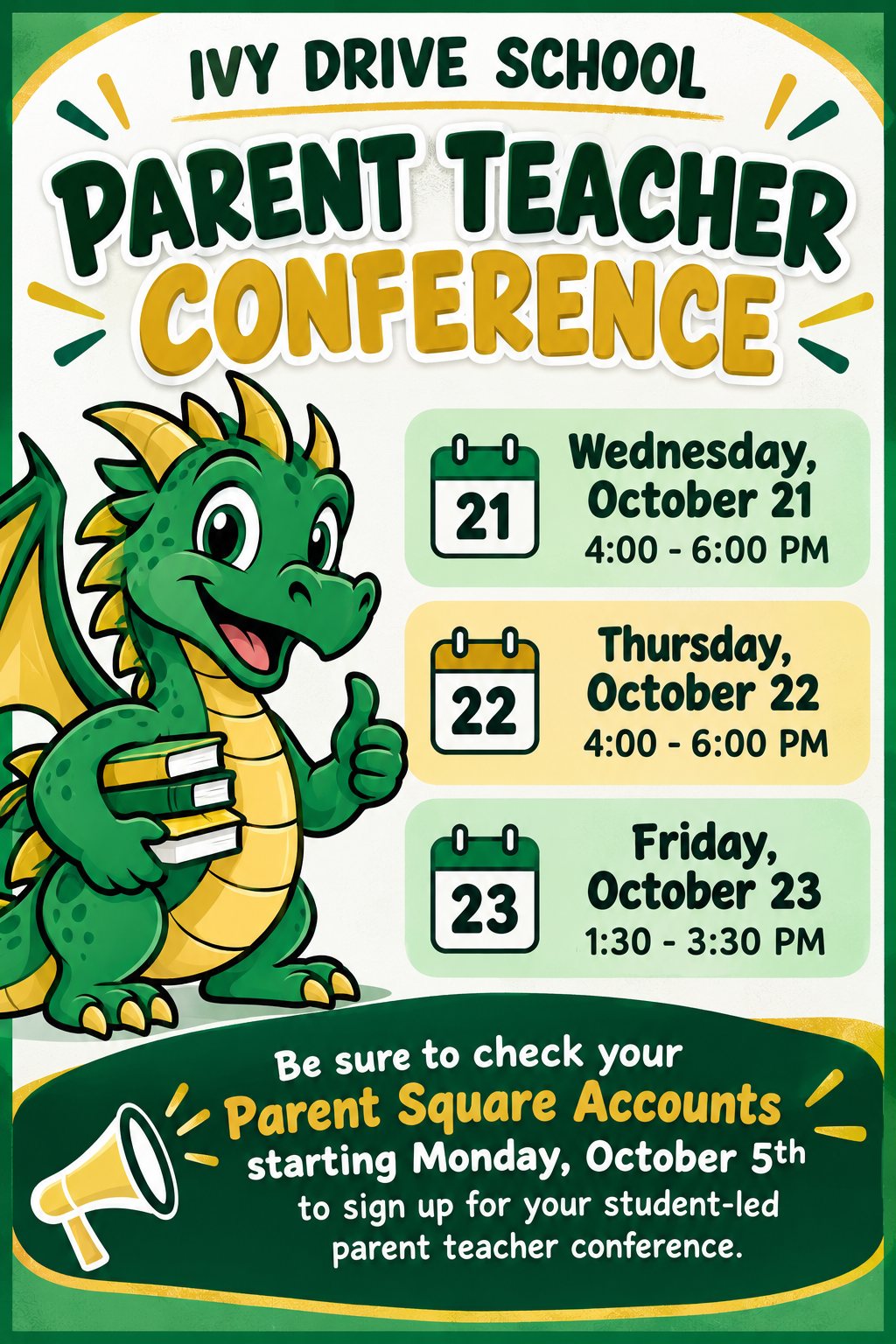 Ivy Drive Parent-Teacher Conferences – October 2026