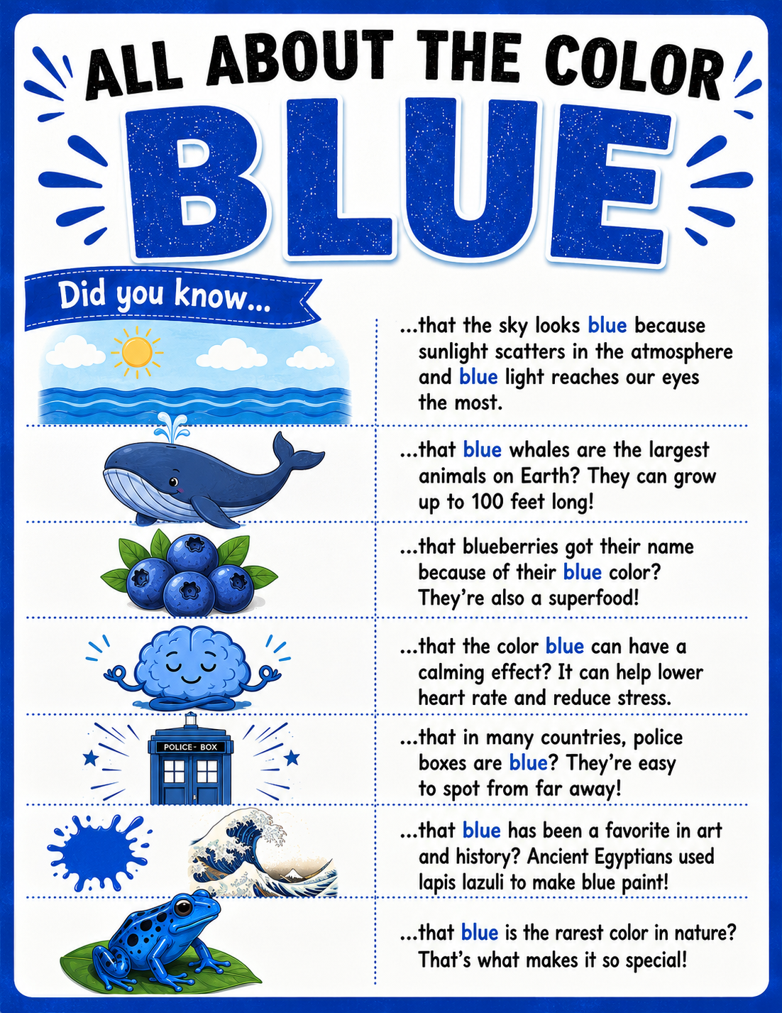 PreK Color Day - BLUE!