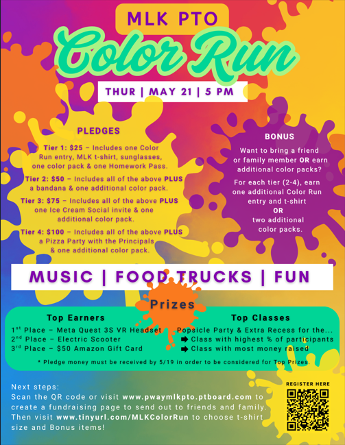 The PTO Color Run is Tomorrow!
