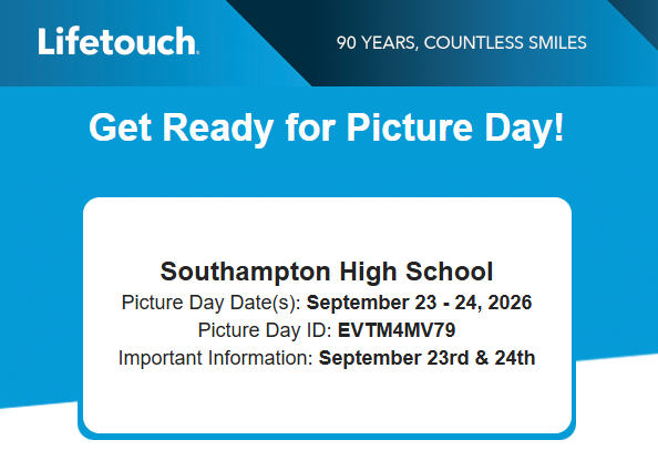 SHS Student Picture Days Sept. 23rd and 24th
