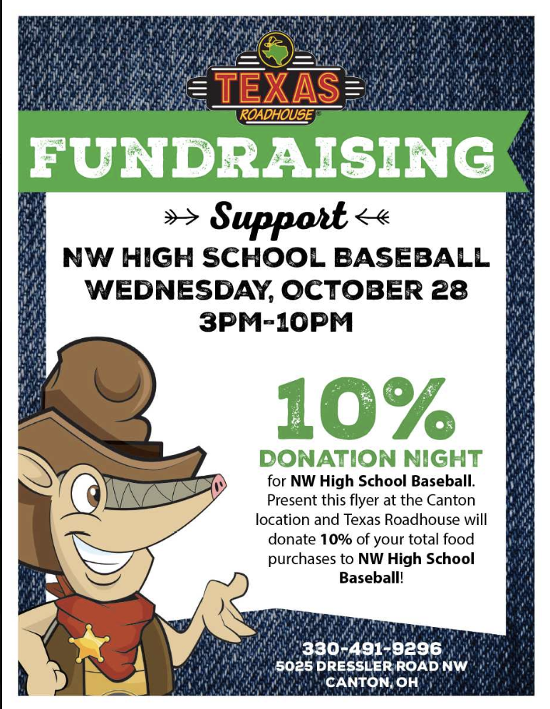 NW Baseball Fundraiser (Wed, 10/28)