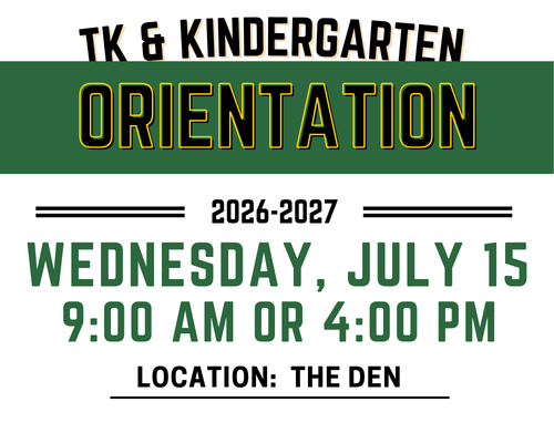 You're Invited: TK & Kindergarten Orientation