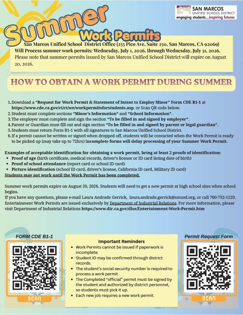 🌞 SUMMER WORK PERMITS 🌞
