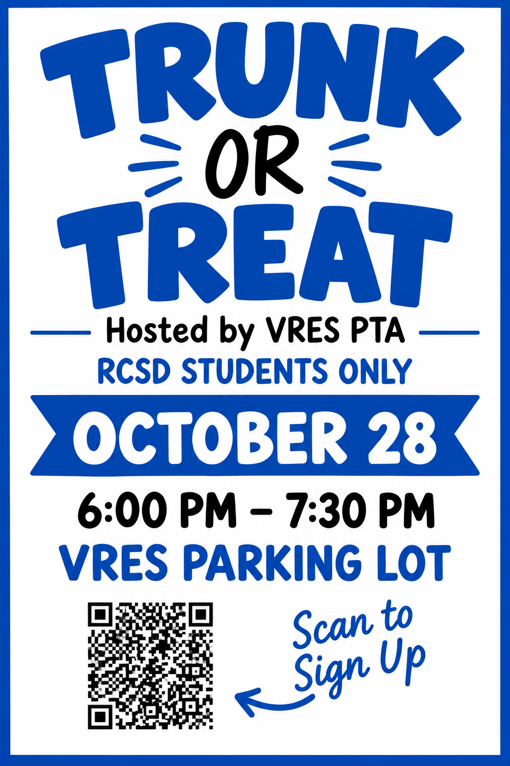 Trunk or Treat Tonight!