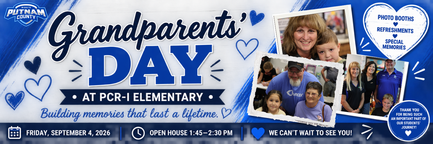 💙 Grandparents’ Day is Friday at PCR-I Elementary! 💙
