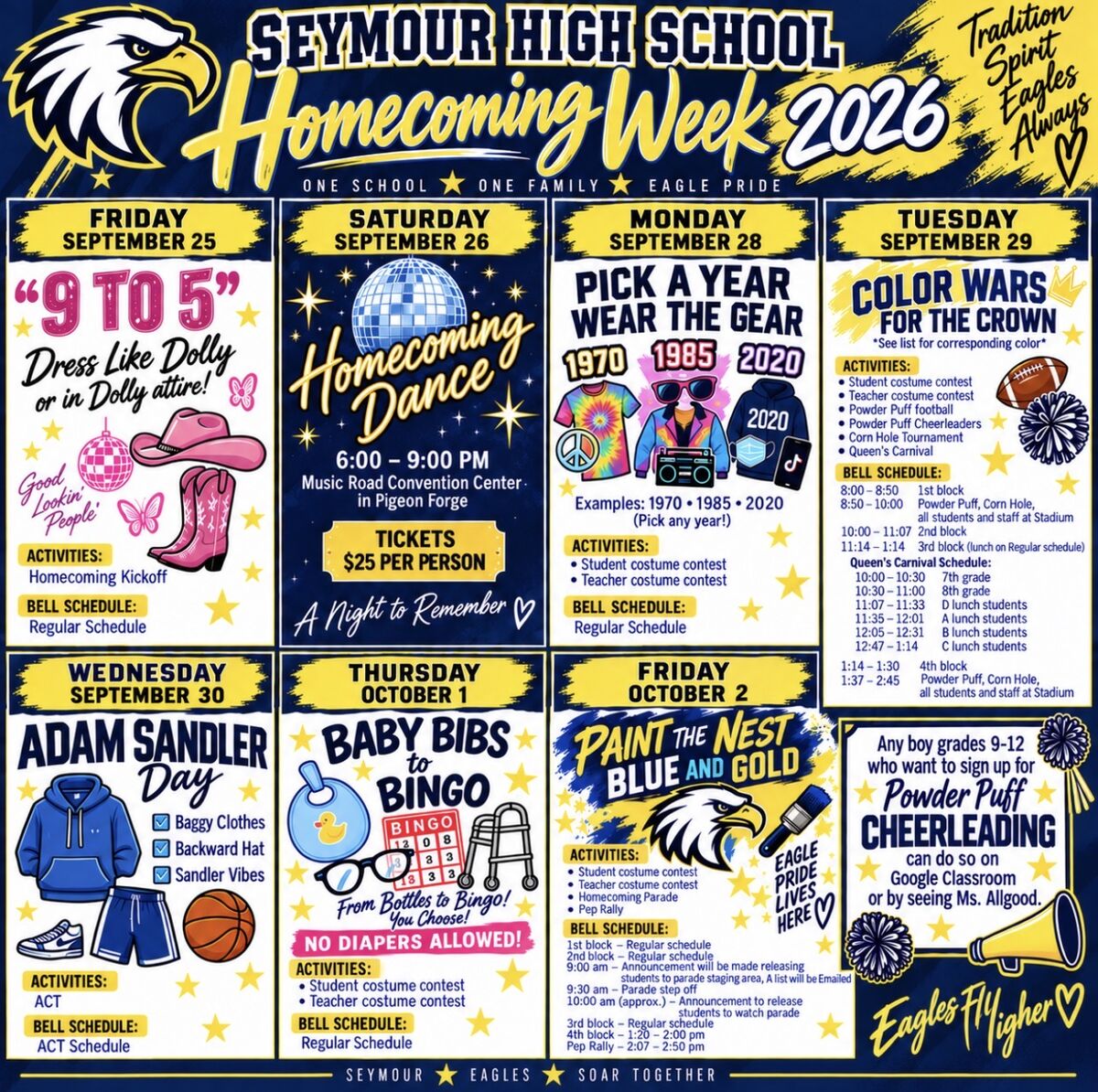 Homecoming Week: Dress-up Days and Queen Color Wars