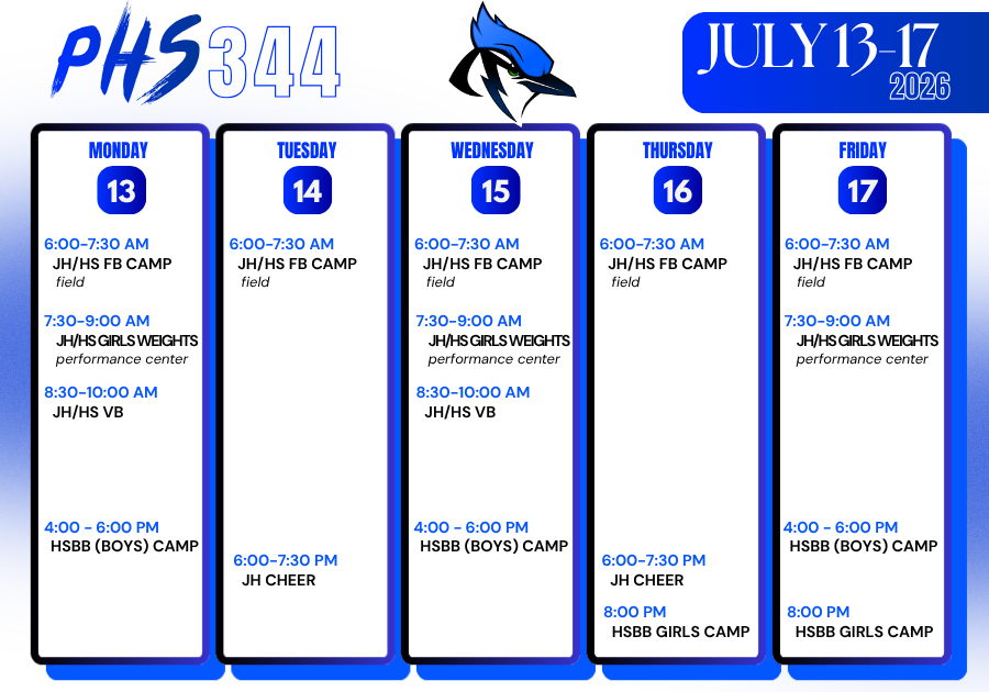 Week at a Glance July 13-17, 2026
