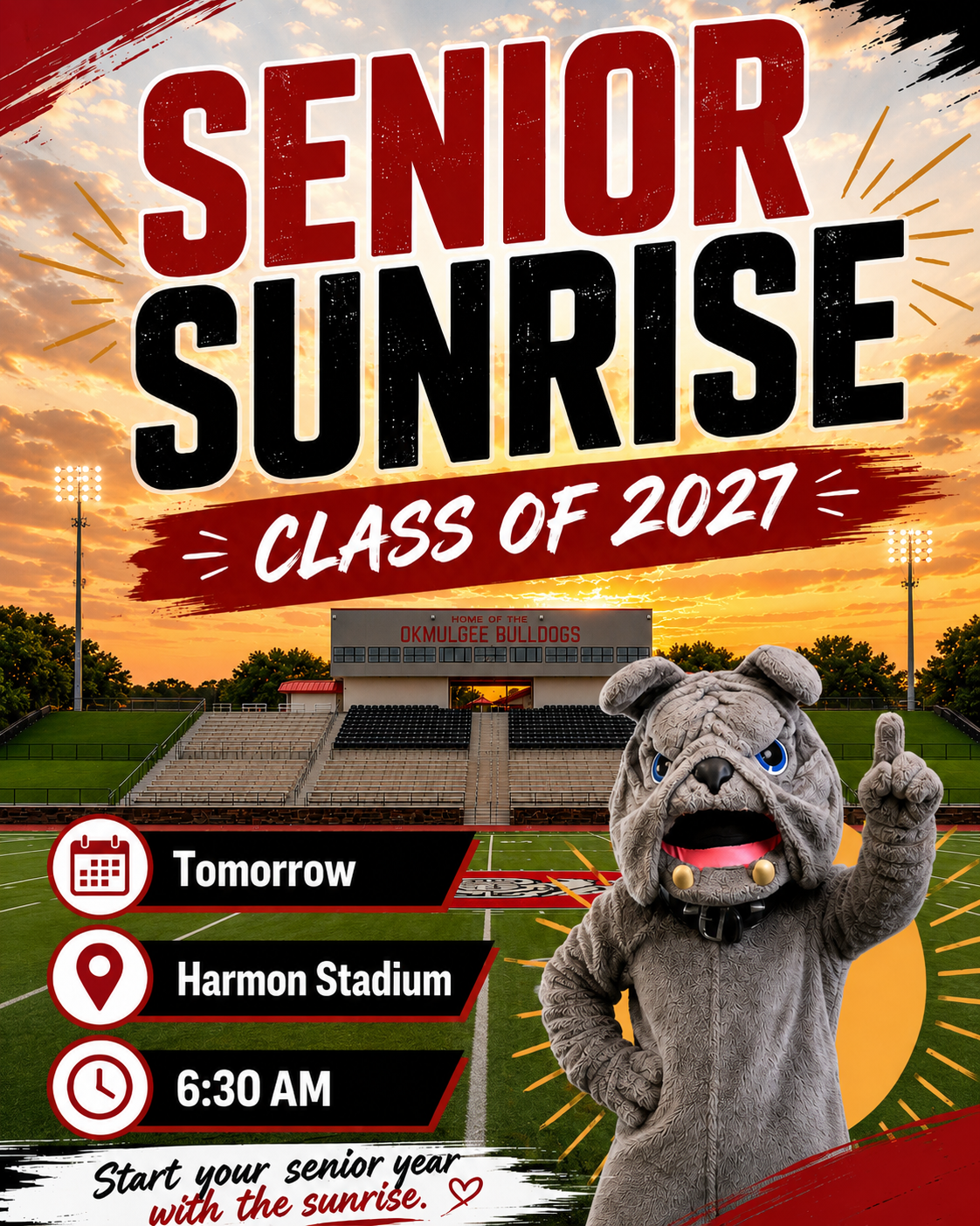 Class of 2027 Senior Sunrise -  Tomorrow 8/12/2026