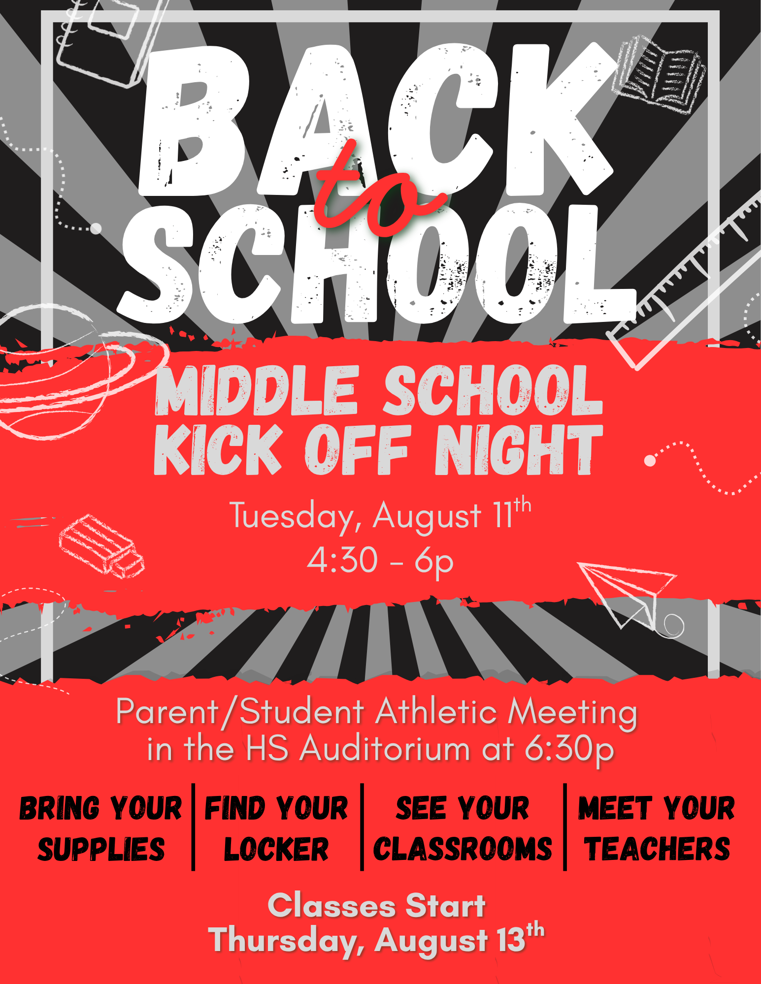 Middle School Back to School Night