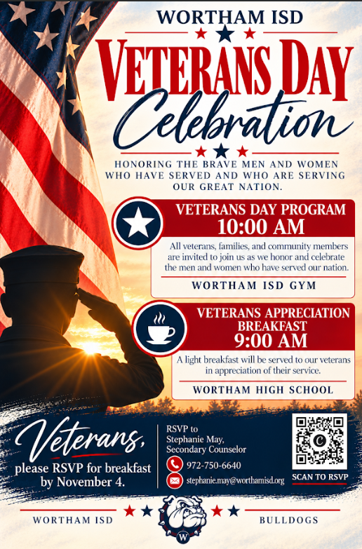 Veterans Day Celebration-Wednesday, November 11th