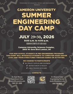 Cameron University Summer Engineering Day Camp