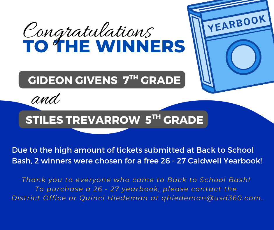 Back to School Bash Yearbook Winner