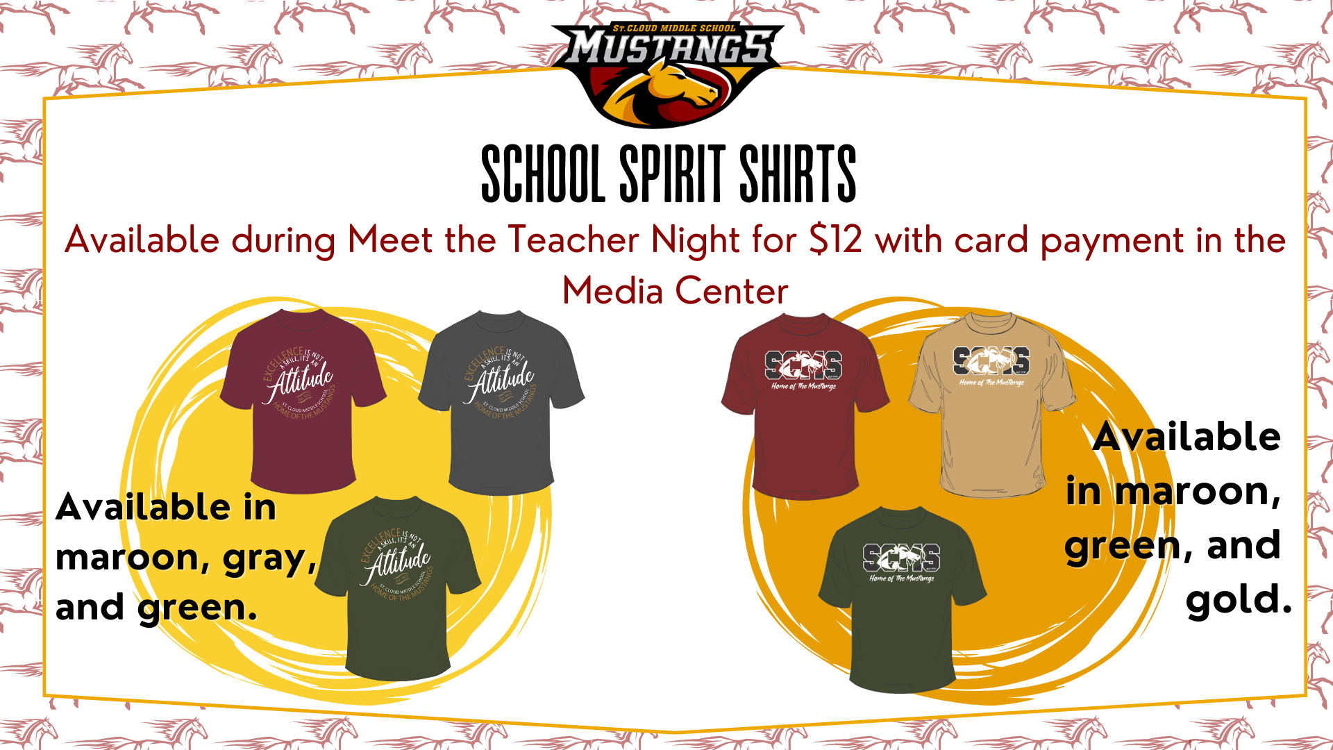 26-27 Spirit Shirts Sales During Open House