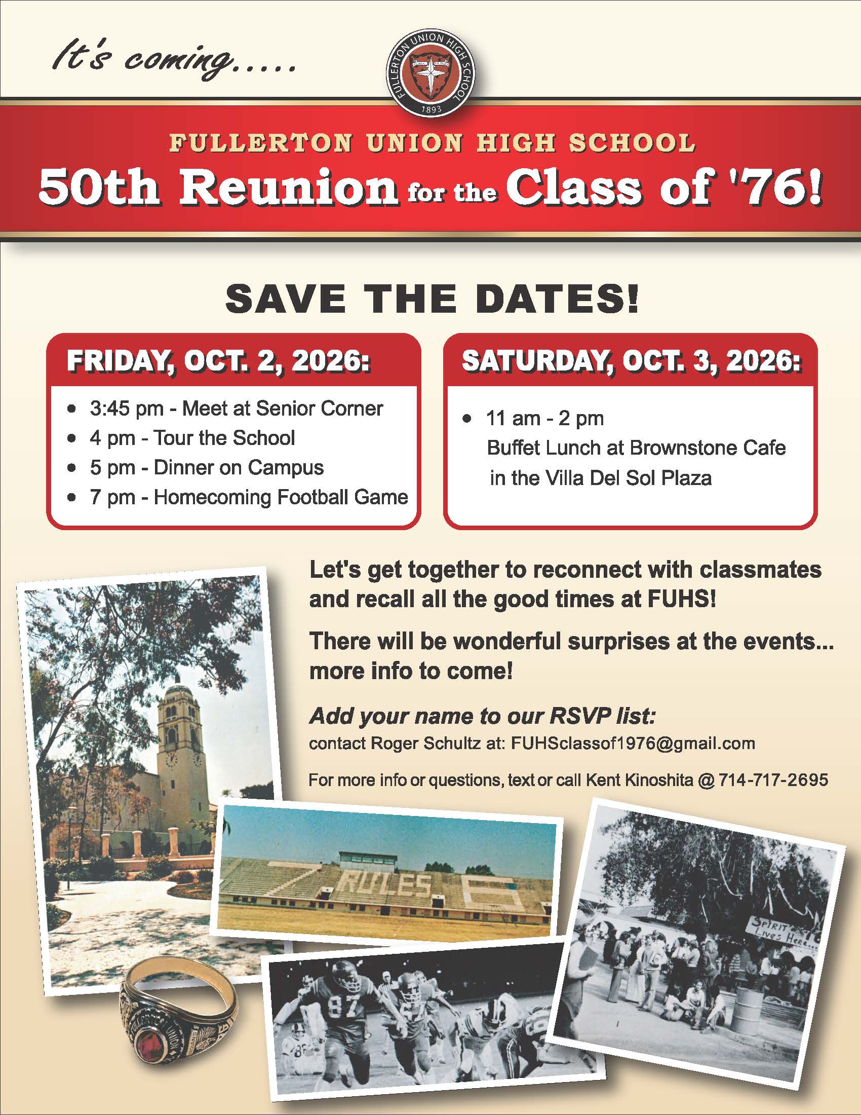 FUHS Class of 1976 50th Reunion