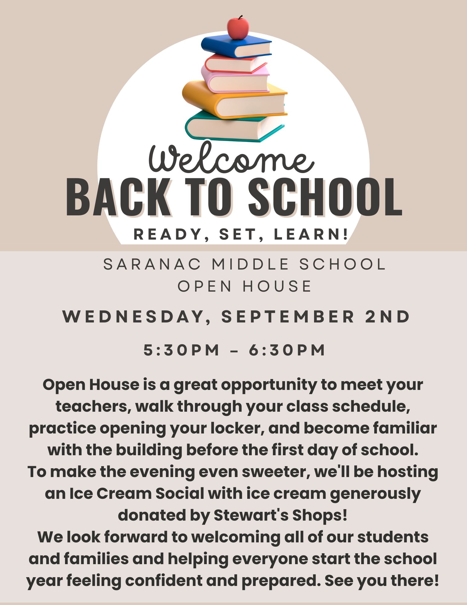 Saranac Middle School Open House 