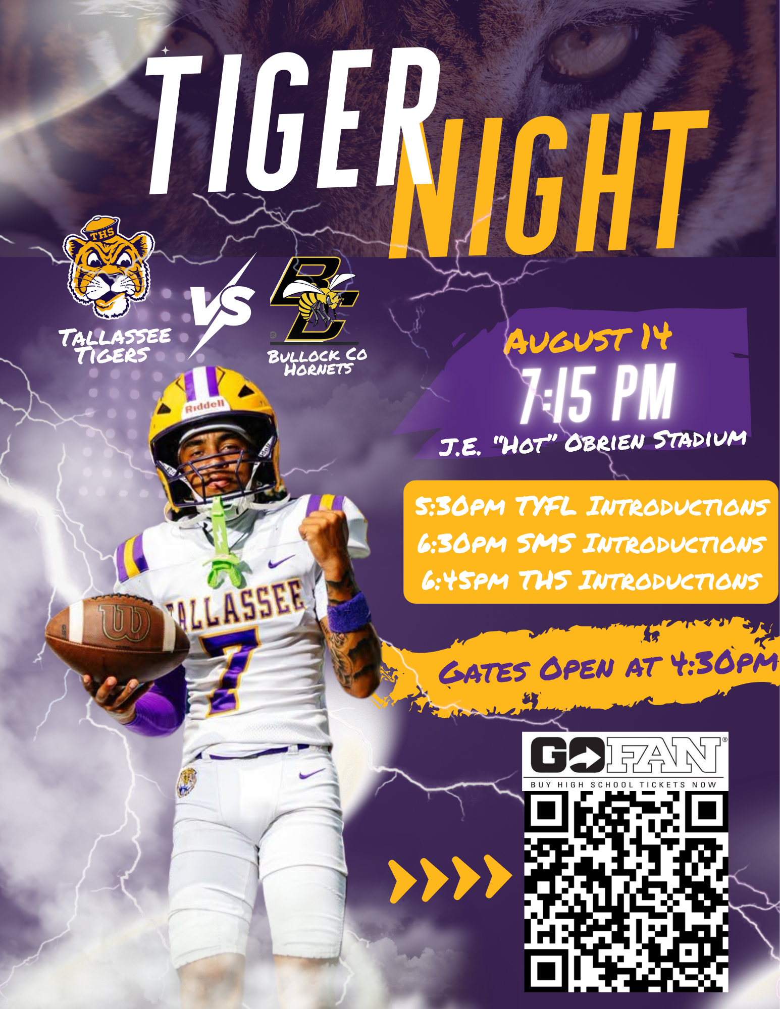 Tiger Night - Come support our THS Tigers Friday Night!