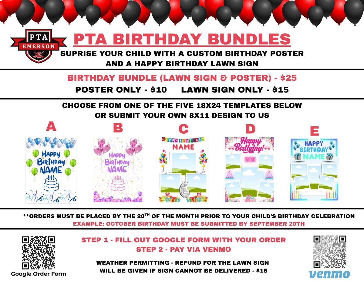 PTA Birthday Bundles