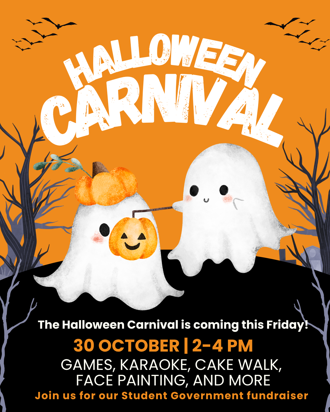Halloween Carnival on Friday 10/30 2-4pm