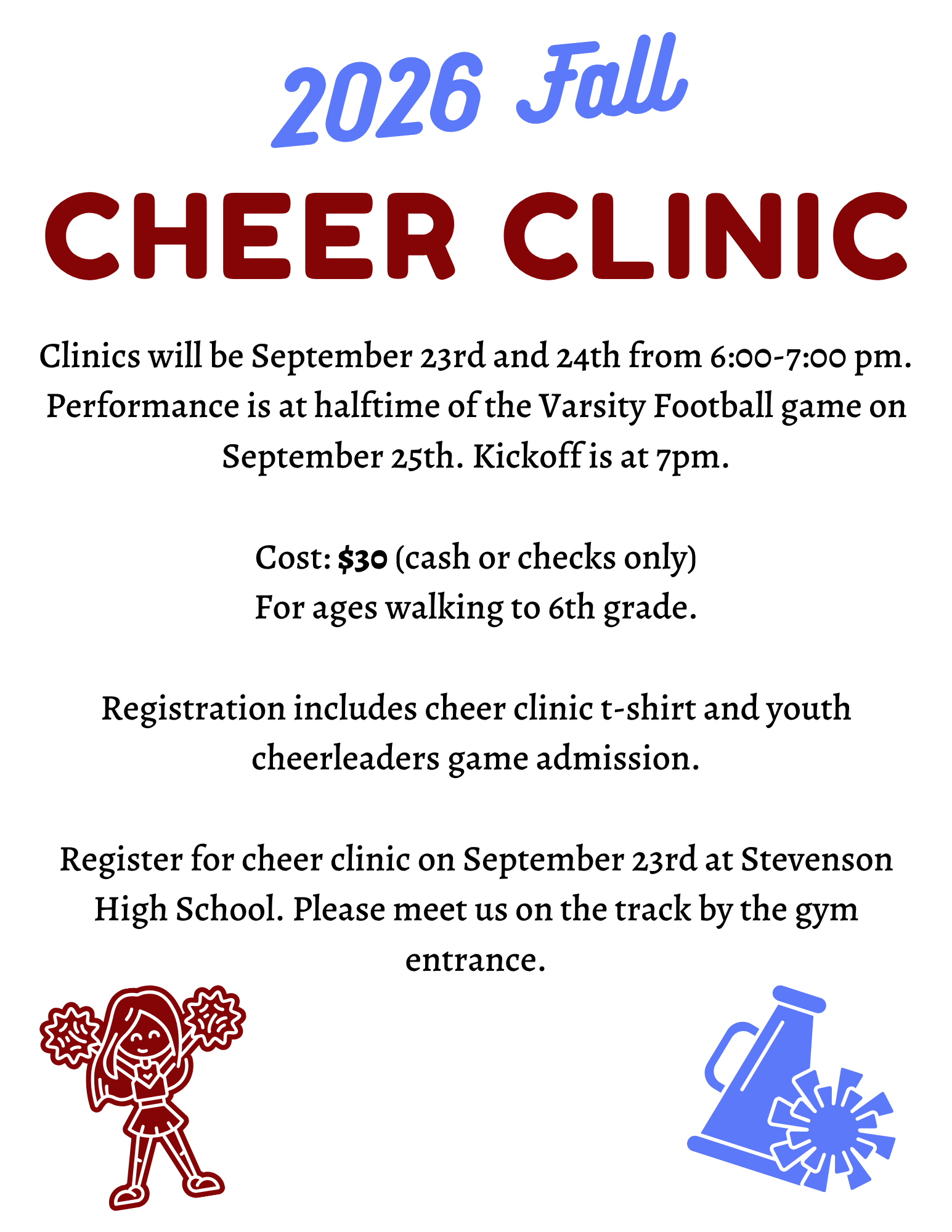 Cheer Clinic and BINGO!