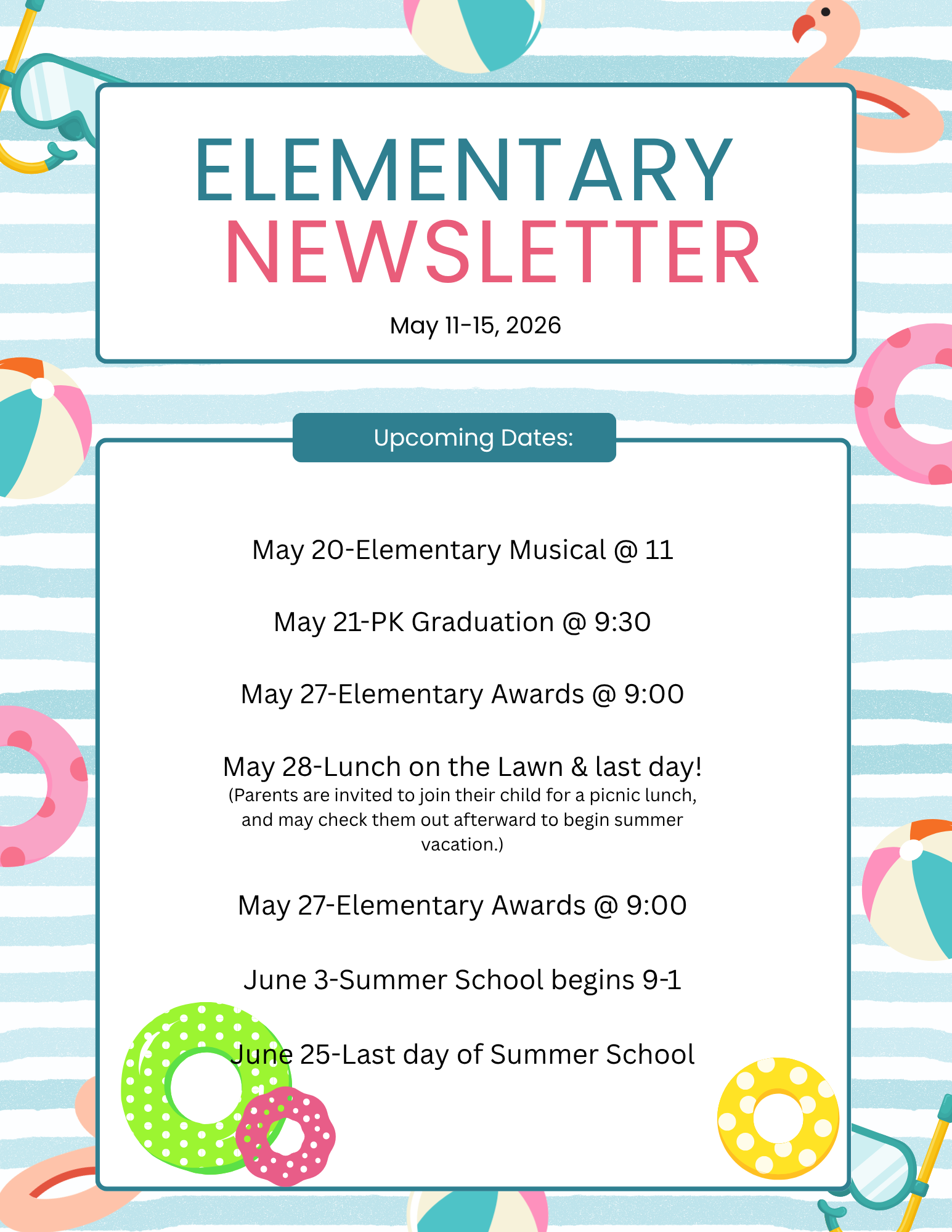 Weekly Newsletter