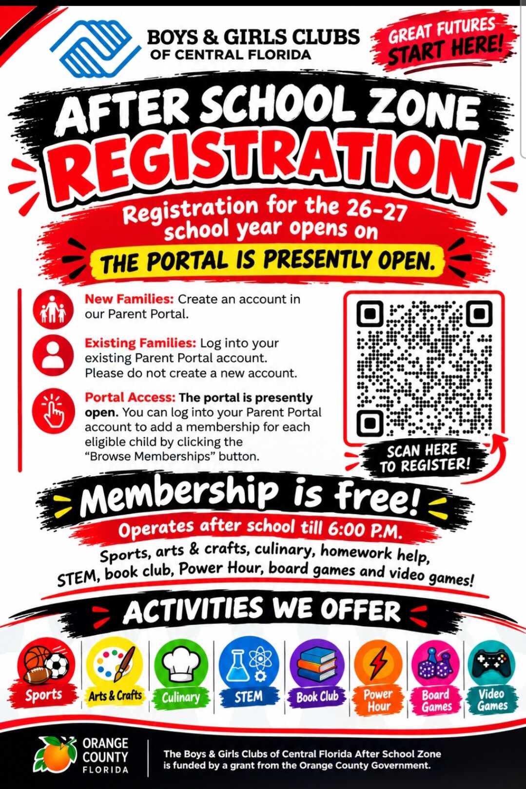 Boys & Girls Club After-School Program Registration