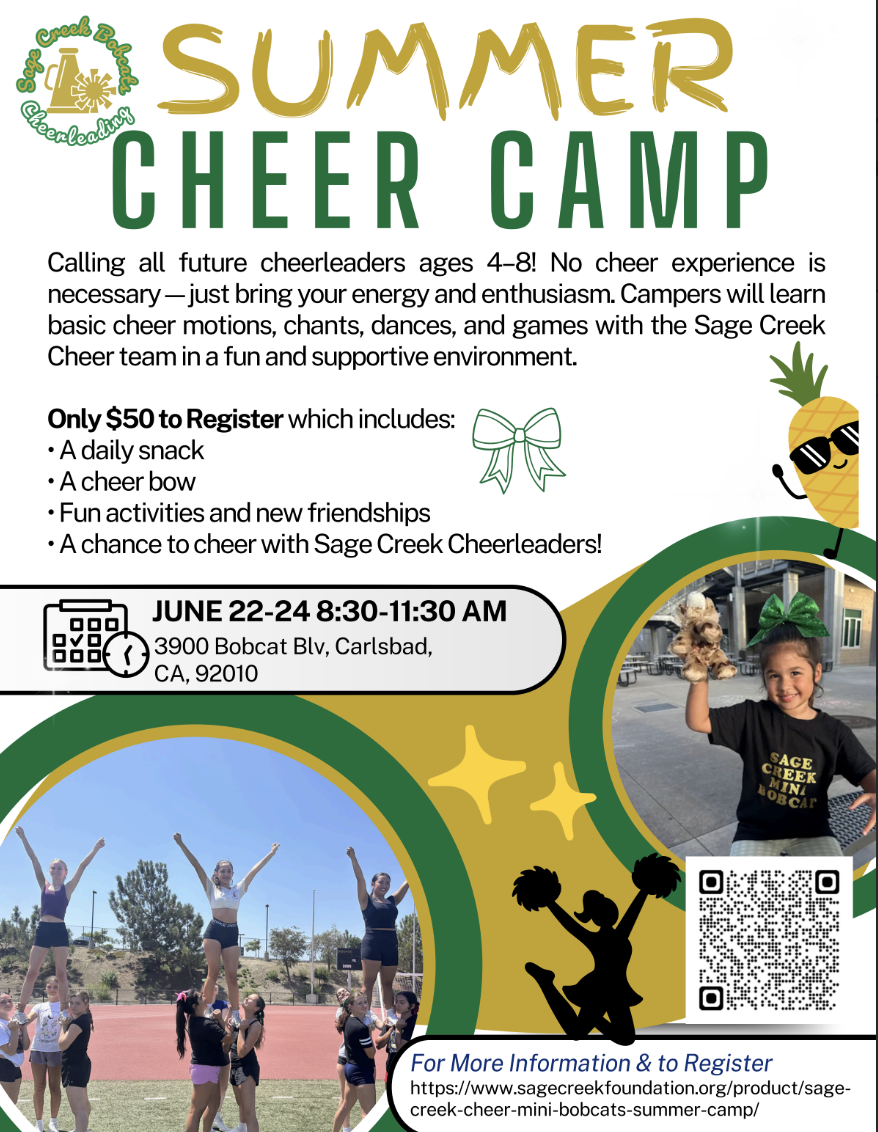 Sage Creek Cheer Mini Bobcats Summer Camp 6/22-6/24