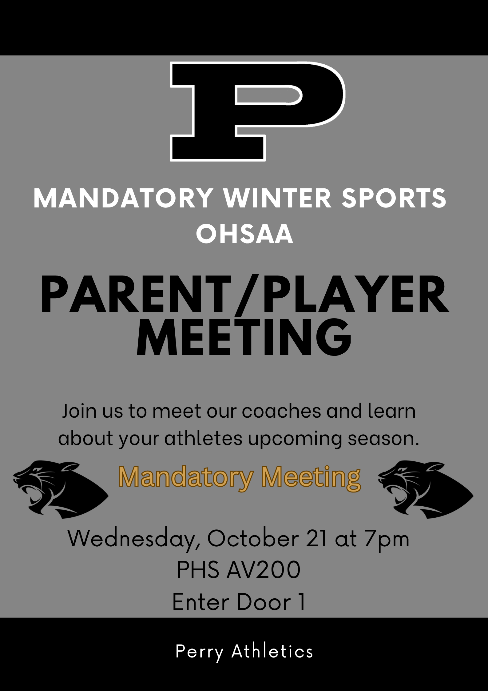OHSAA Mandatory Meeting for Winter Sports
