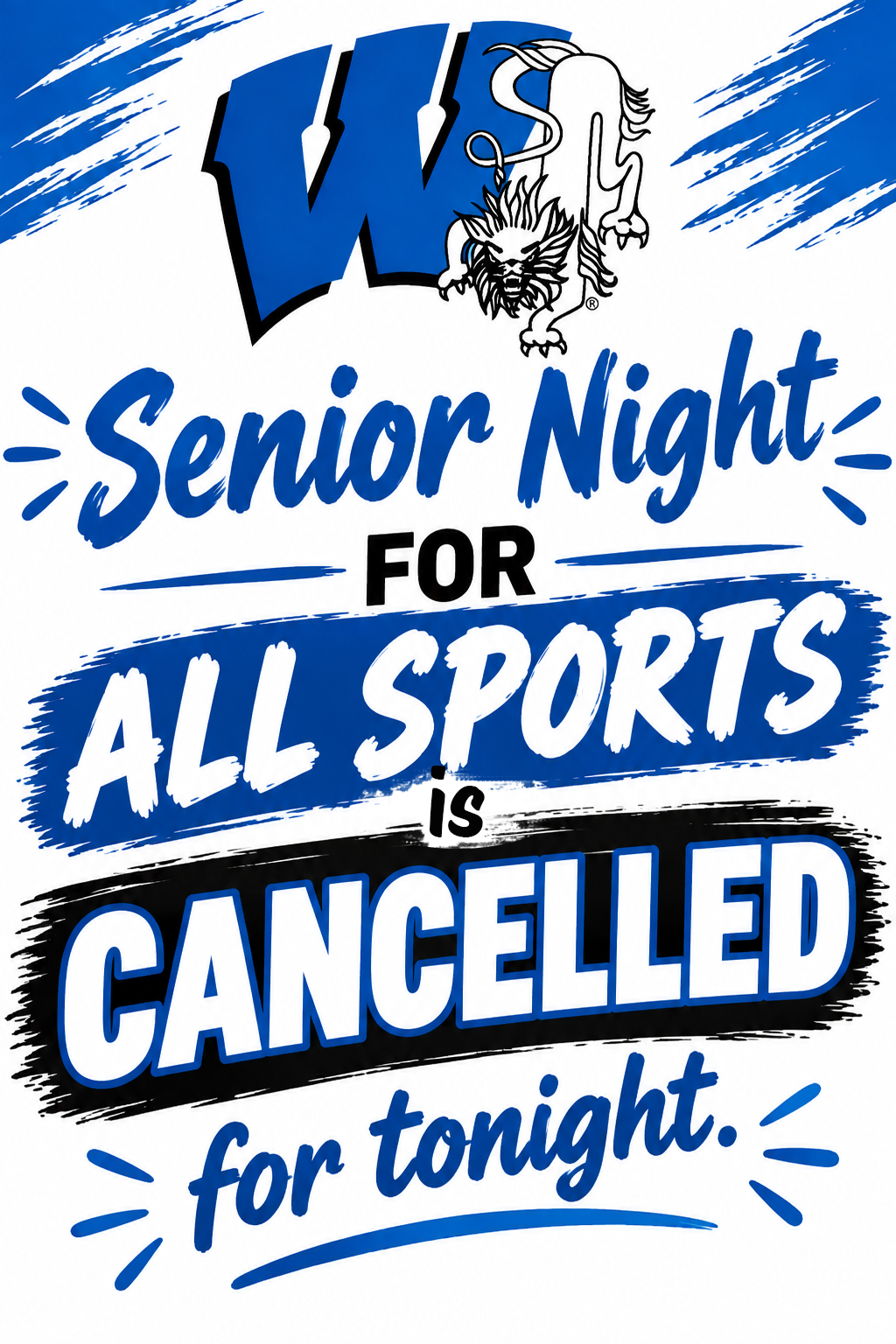 Senior Night Cancelled