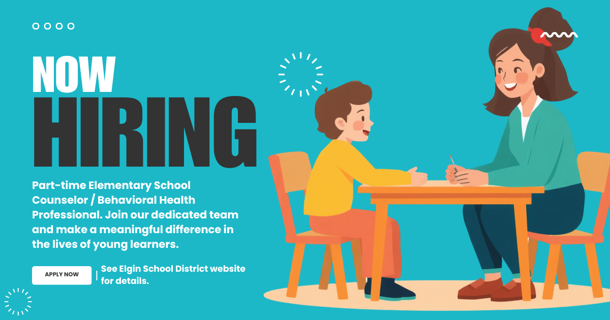 Now Hiring Part-Time School Counselor/Behavioral Health Professional