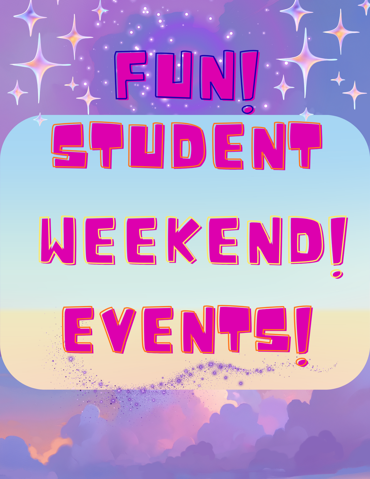 Weekend Student Events!