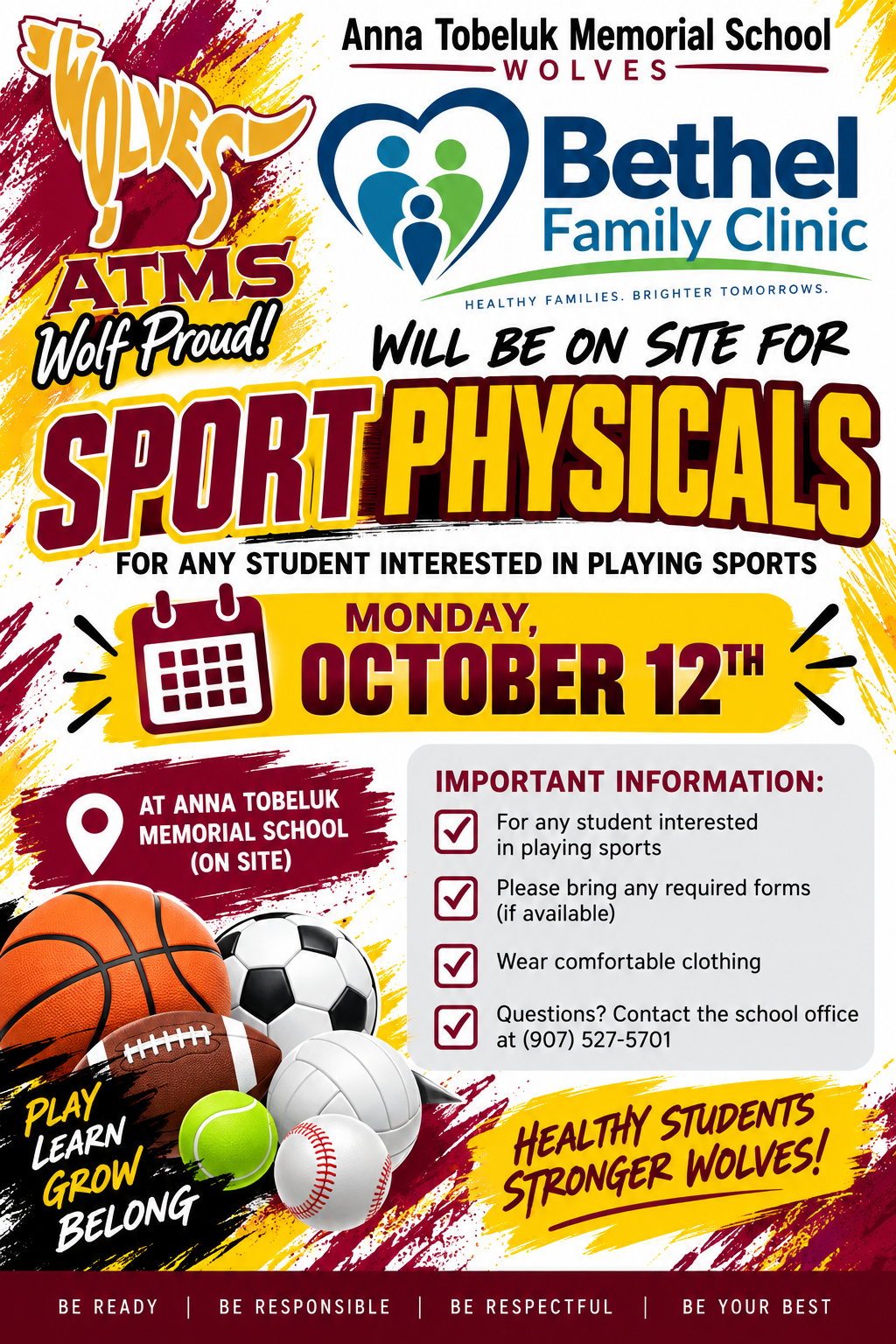 SPORTS PHYSICALS AT ATMS! 