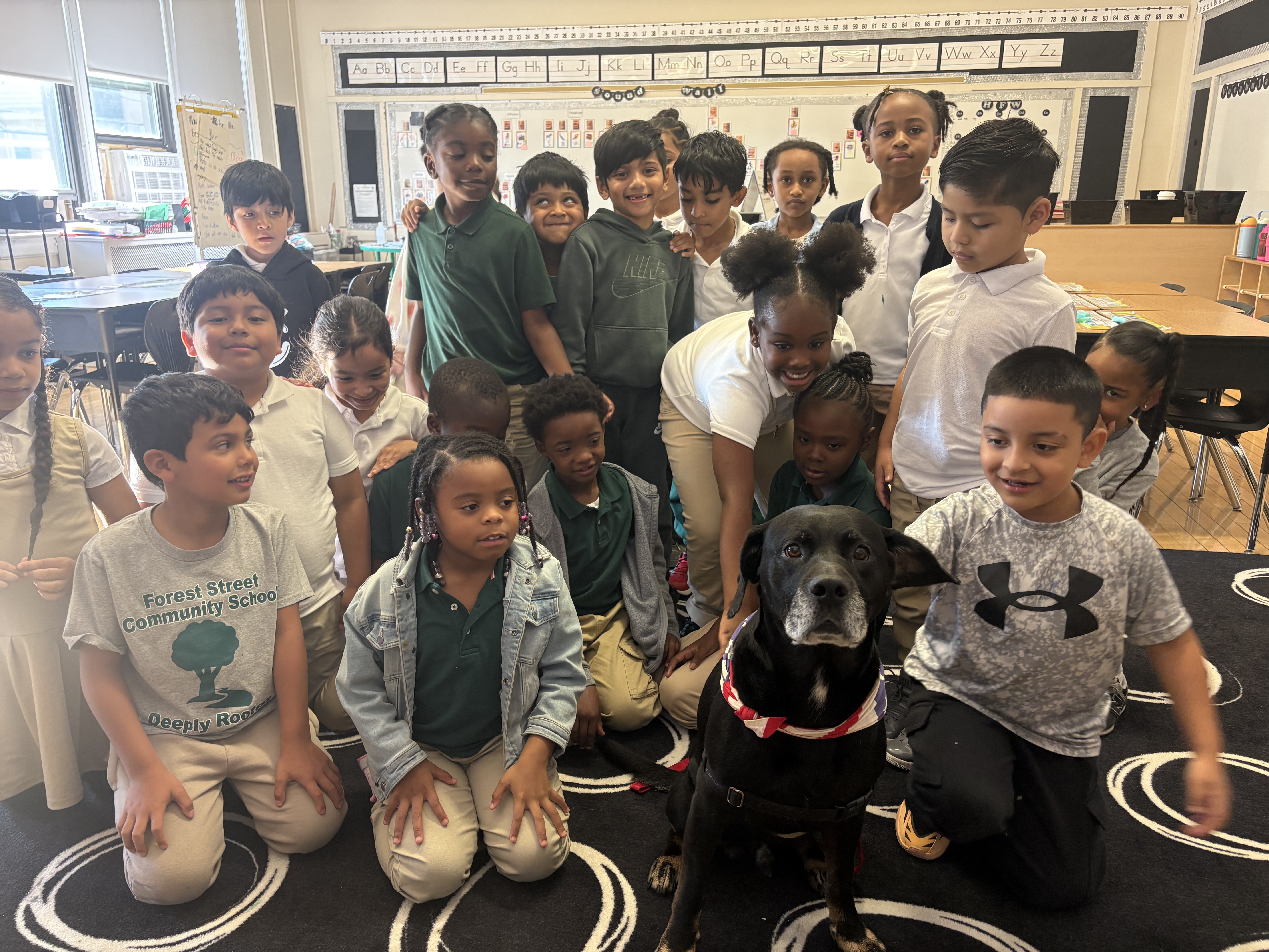 Champ the service Dog Visits his Friends at the Forest Annex!
