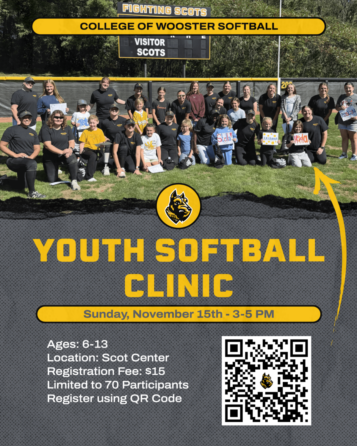 College of Wooster Youth Softball Camp opportunity 