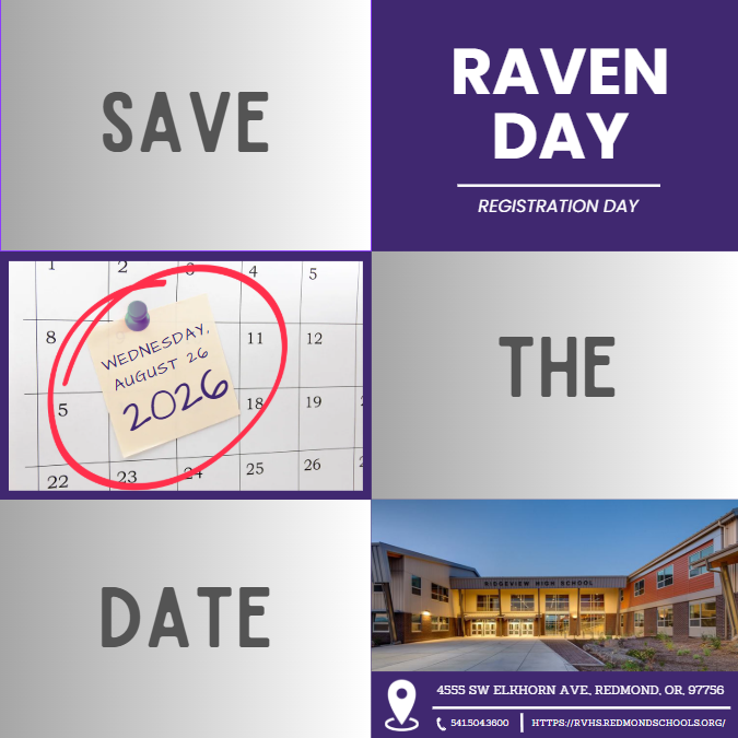 Save the Date: RAVEN DAY (Registration Day), August 26, 2026!