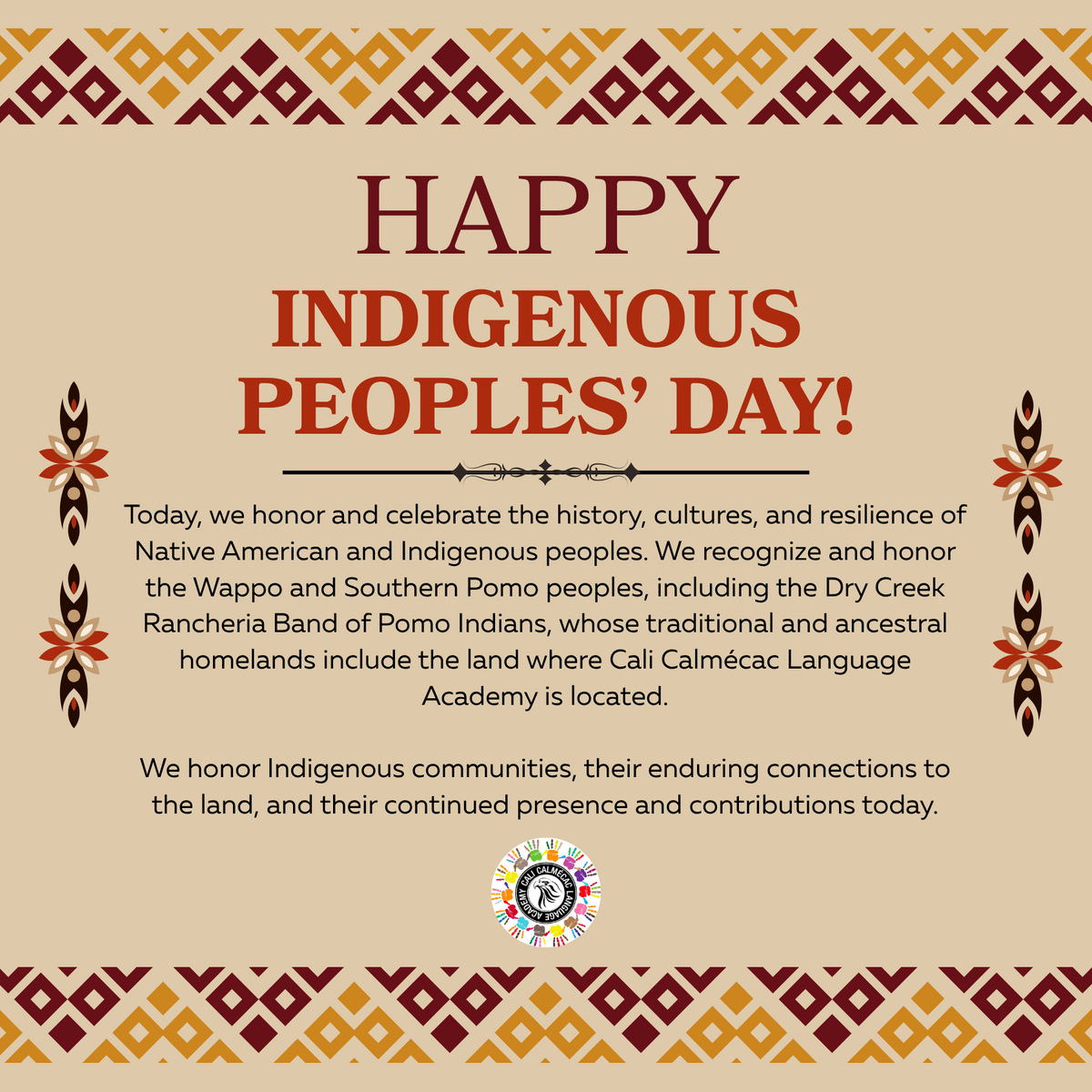 Happy Indigenous Peoples' Day!