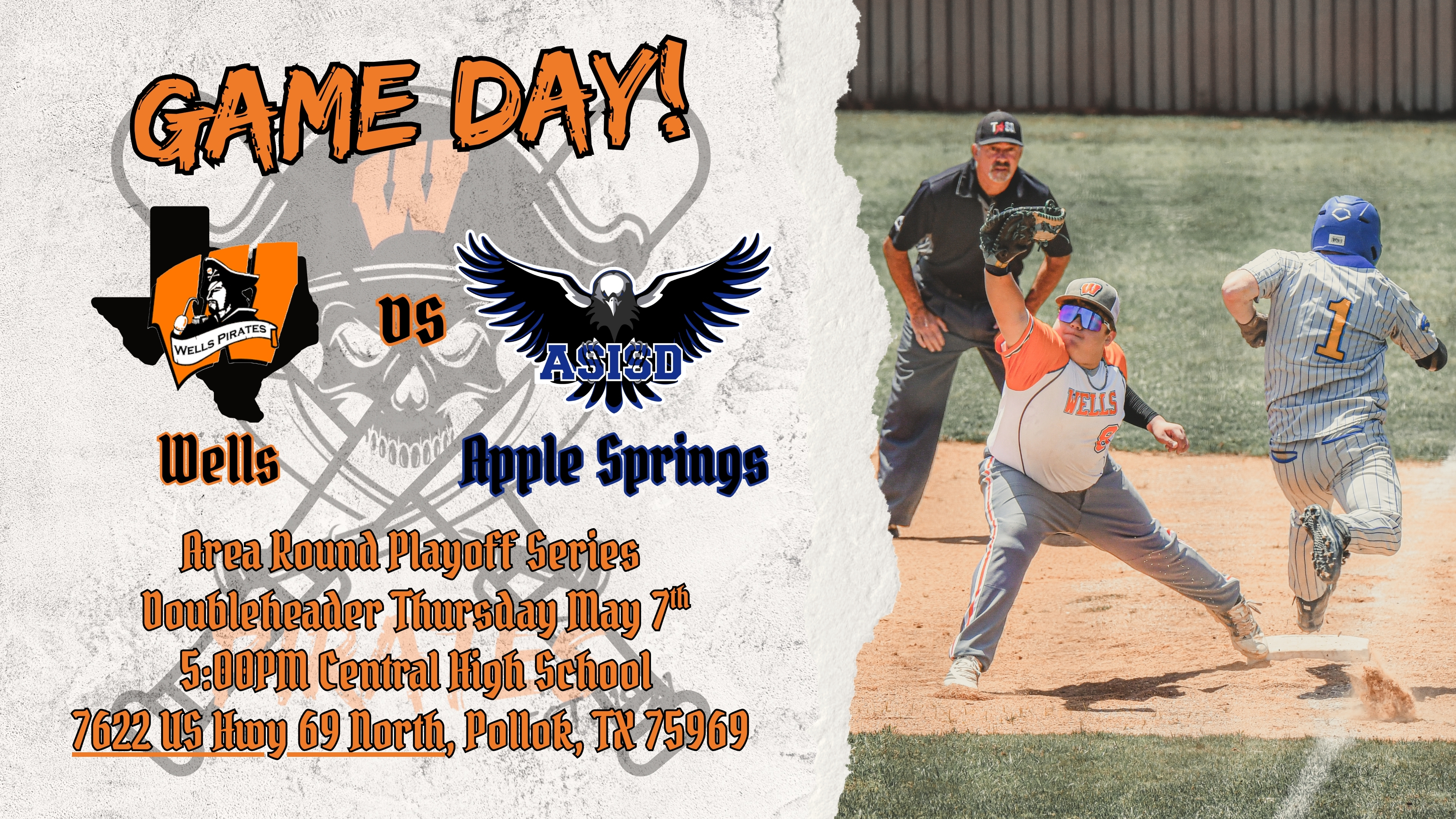 Area Round Playoff Series: Wells vs Apple Springs, Game Day!