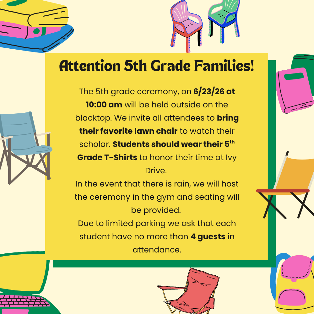 Ivy Drive 5th Grade Promotion  - June 23