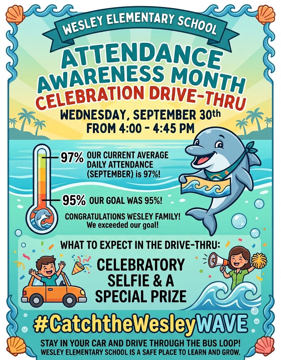 ~Wesley Attendance Awareness Month Celebration Drive Thru!~