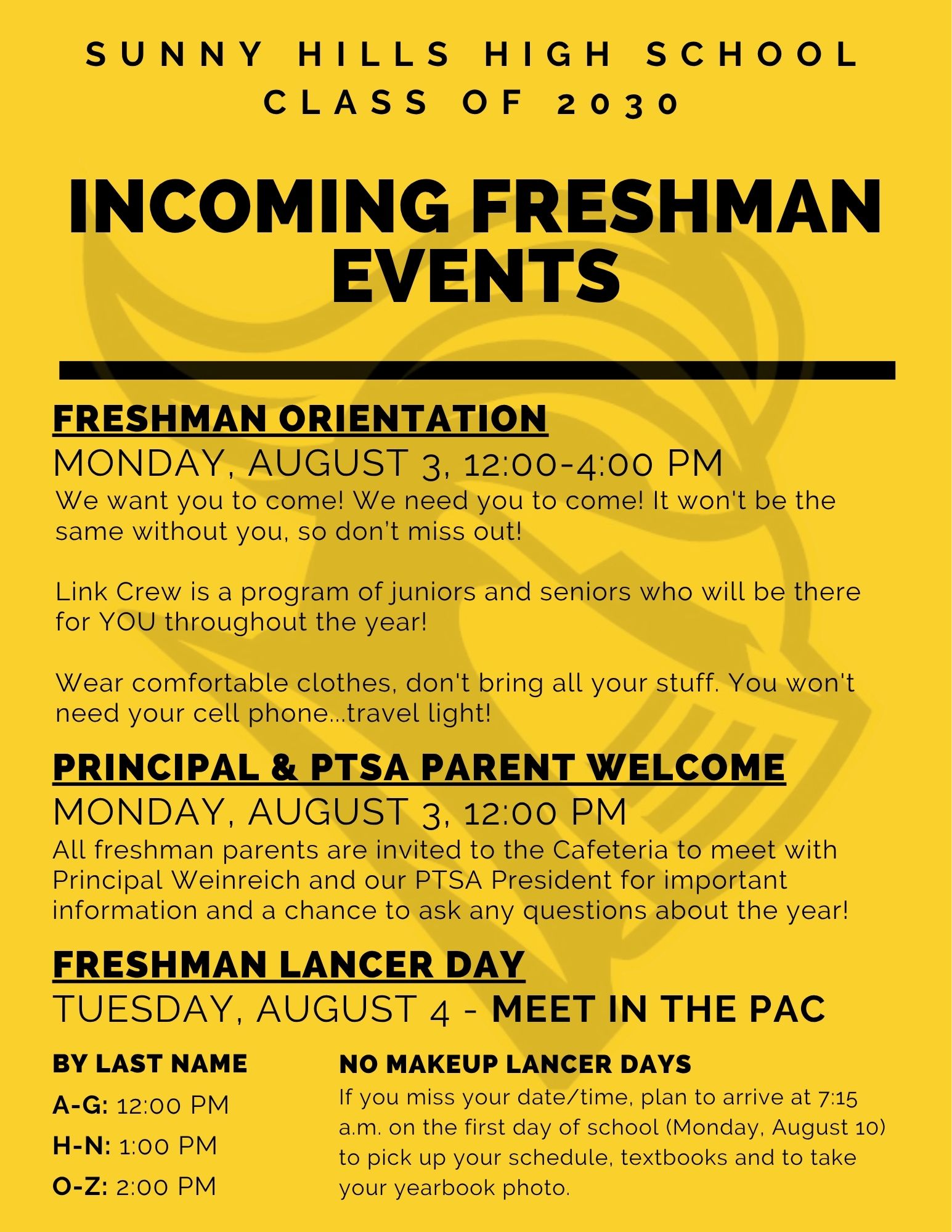 FROSH Orientation