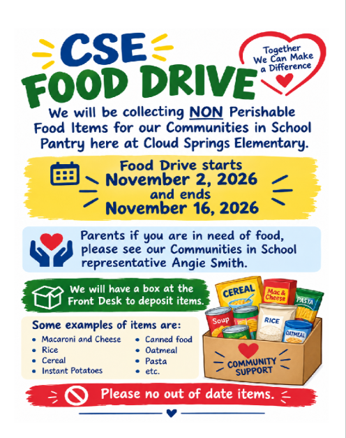 CSE Food Drive!