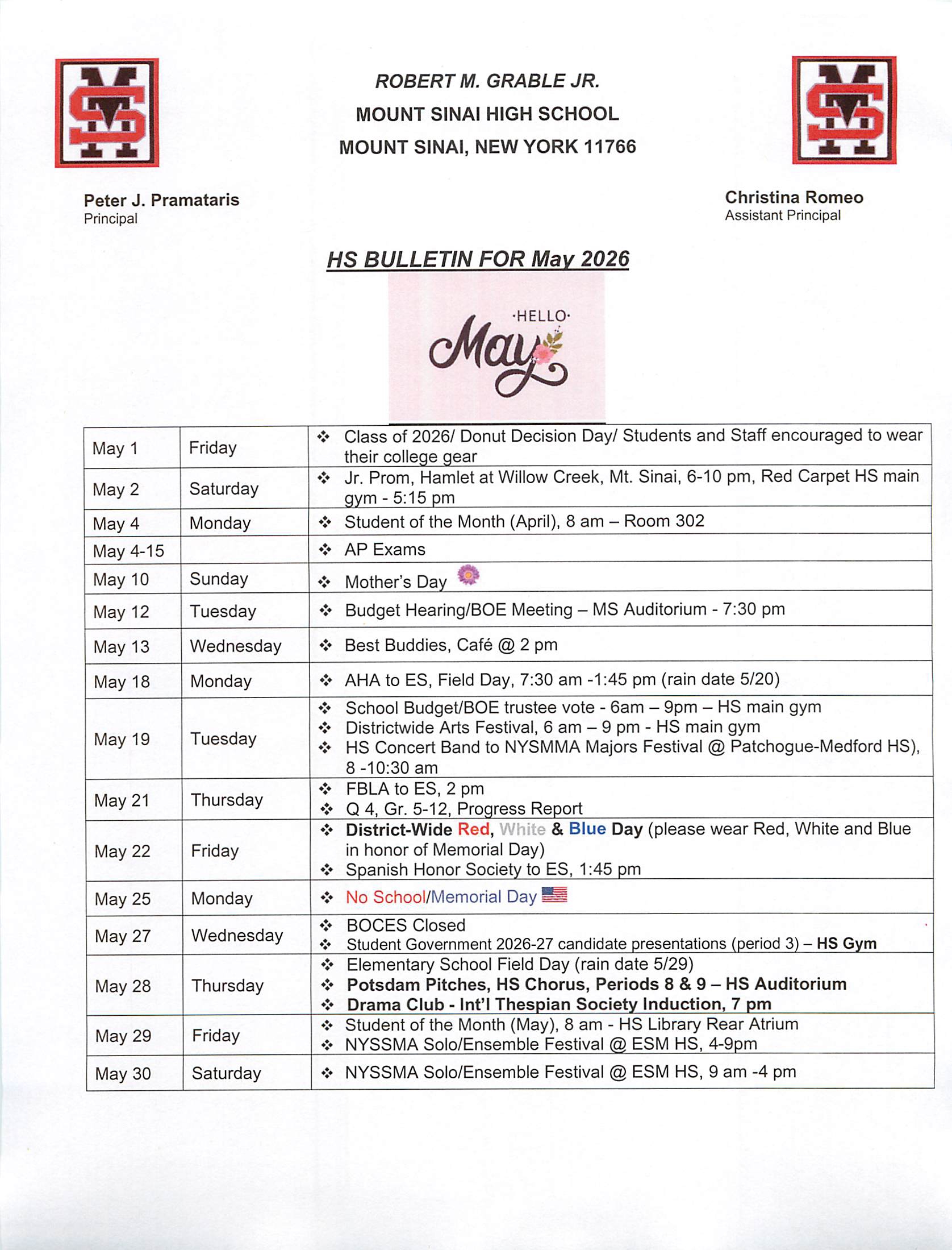 HS Bulletin May 2026