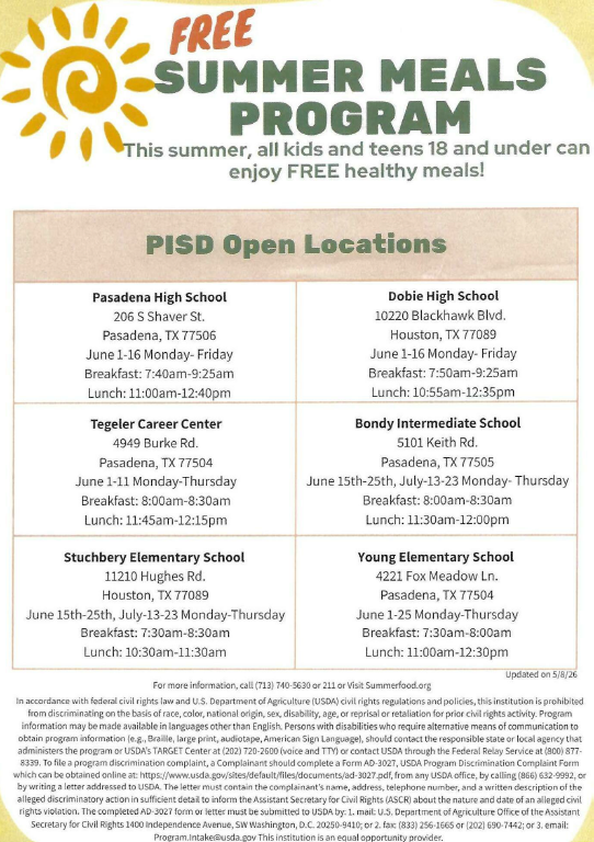 Free Summer Meals Program