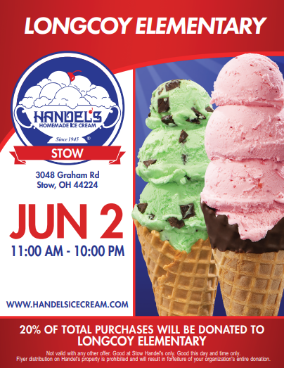 Don't forget! Dine to donate @ Handel's ice cream today!