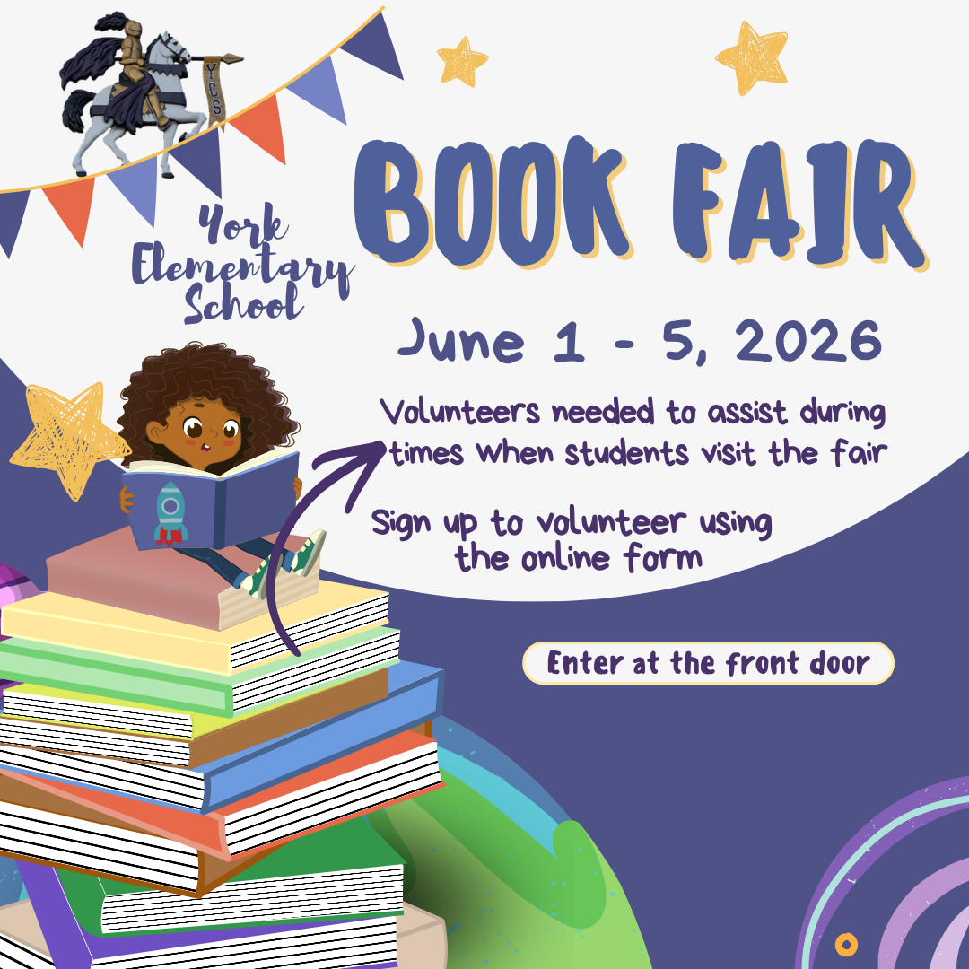 Volunteers Needed for Book Fair June 1 - 5, 2026