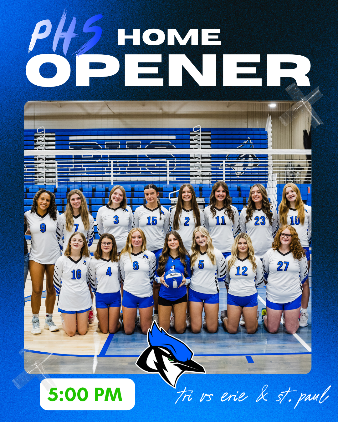 PHS Volleyball Home Opener tonight!