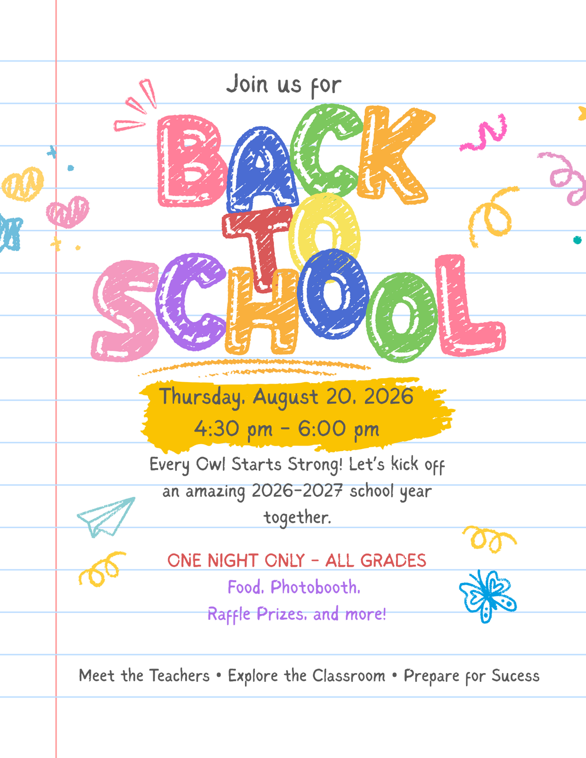 Ready for Back to School! August 20th! @4:30 pm - 6:00 pm