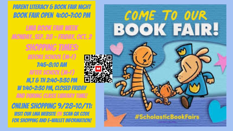 Book Fair Week 9/28-10/02 